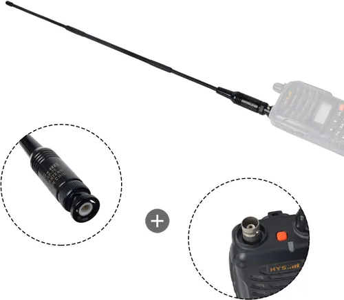 Miniatura 5 de HYS CB 11Meter 27Mhz BNC 16.1 pulgadas Antena para Cobra HH50WXST HH50 MRHH350FLT C75WXST HH38WXST Midland 75-822 75-785 MHS75 Uniden BC75XLT