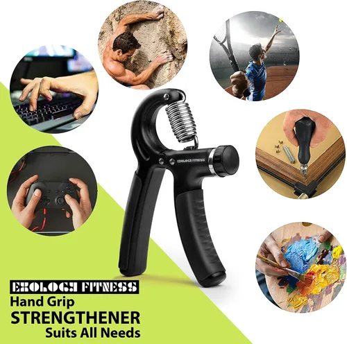 Miniatura 6 de Ejercitador fortalecedor de agarre de 11.0-132.3 lbs – fortalecedor de agarre ajustable con resorte de acero inoxidable para muñecas fuertes, dedos