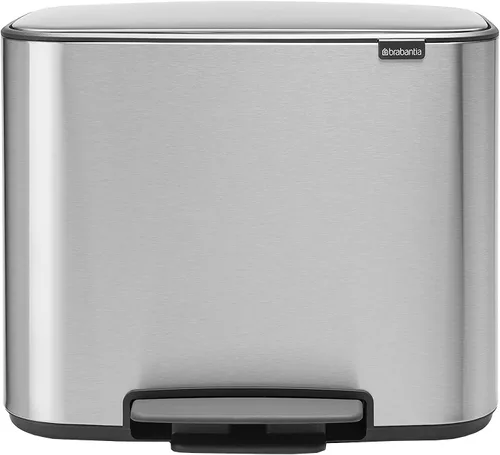 Miniatura 20 de Brabantia Bo Bote de Basura con Pedal Step-On - Cubo Interior de 16 Galones (Gris Concreto Mineral) Bote de Basura para Desechos/Reciclaje, Mineral