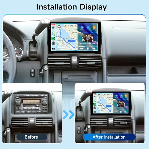 Miniatura 6 de Radio 4G+128G para Honda CRV 2002-2006 con Carplay inalámbrico y Android Auto, pantalla táctil Incell de 9 pulgadas, estéreo de coche doble DIN