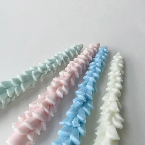 Miniatura 4 de Molde largo para velas de árbol de Navidad, molde de silicona para jabón, cera de soja, resina epoxi, manualidades, fiesta, cena, adornos