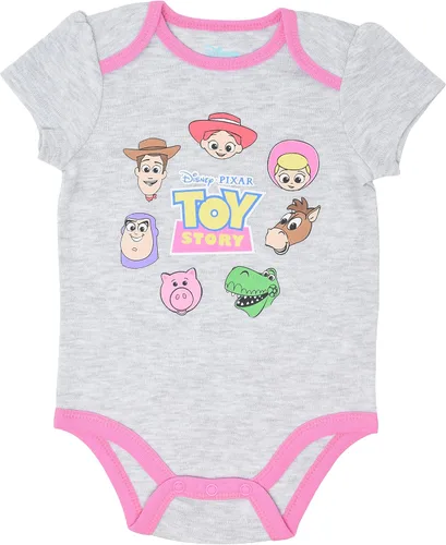 Miniatura 3 de Disney Classics The Aristocats Lion King Winnie the Pooh Pixar Toy Story Baby Girls 5 Pack Bodysuits Newborn to Infant