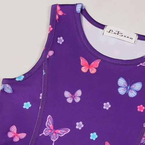 Miniatura 4 de LaBeca - Vestido sin mangas o de manga larga para niñas, vestidos informales con diseño de unicornio o sirena para niñas pequeñas o grandes
