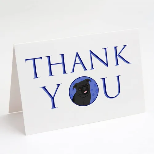 Miniatura 37 de Caroline's Treasures CK8919GCA7P - Tarjetas de felicitación y sobres de agradecimiento tricolor #1, diseño de pastor australiano, color negro, Blanco