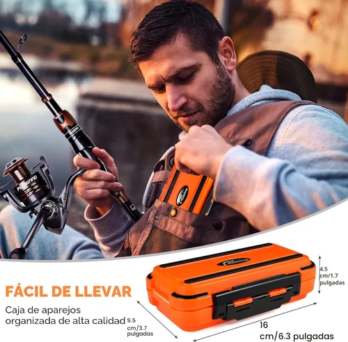 Miniatura 2 de PLUSINNO 253/387pcs Fishing Gear Accessories Kit, Fishing Tackle Box with Tackle Included, Fishing Hooks, Fishing Weights Sinkers, Spinner Blade