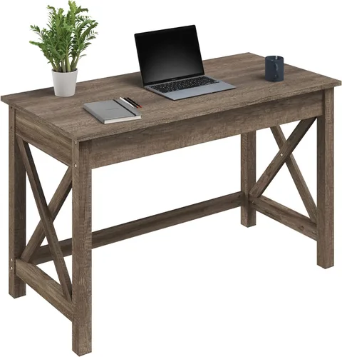 Miniatura 8 de Lavish Home - Escritorio de trabajo con patas en forma de X, para oficina, dormitorio, computadora o mesa de manualidades, escritorios de oficina