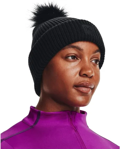 Miniatura 2 de Under Armour Gorro acanalado de medio tiempo con pompones para mujer