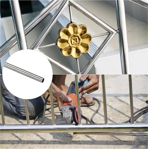 Miniatura 3 de METALLIXITY Tubo de acero inoxidable 304 (0.079 in de diámetro x 0.006 in de pared T x 9.843 in de largo), 3 piezas, tubo recto - para muebles