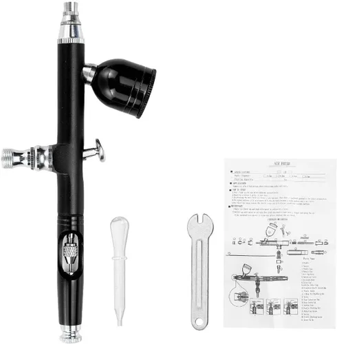 Miniatura 6 de Kit de aerógrafo, pistola de aerógrafo de alimentación por gravedad de doble acción con boquilla de 0.012 in, juego de pulverizador de pintura