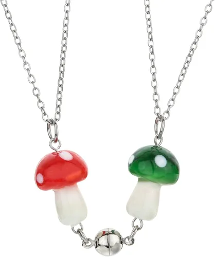Lindos collares magnéticos de hongos de amistad, regalos de cumpleaños de Navidad, para mujeres, adolescentes, niñas, mejores amigas, mejores