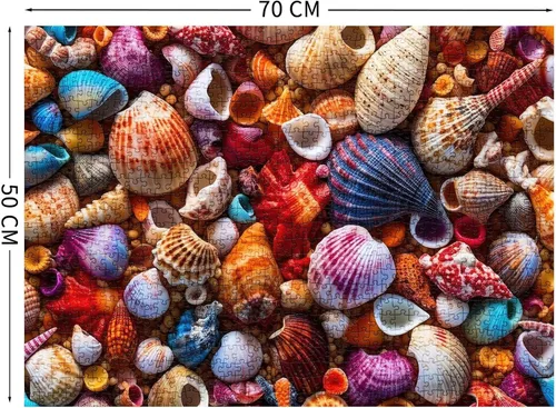 Miniatura 2 de Rompecabezas coloridos de caracola para adultos de 1000 piezas, rompecabezas para adultos, juguetes desafiantes para adultos, rompecabezas