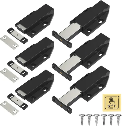 Miniatura 10 de Touch Latch Jiayi - Cerradura magnética de resorte para puerta grande, cierre oculto para puerta grande, cierre de puerta oculta, cierre a presión