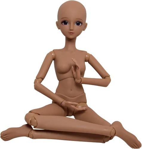 Miniatura 4 de 1/3 BJD Muñeca Tan Skin Personalizada Cuerpo de Muñeca Negro 23.6 in 24 Pulgadas Bola articulada SD Muñecas Articuladas Articulaciones Mueve PVC DIY