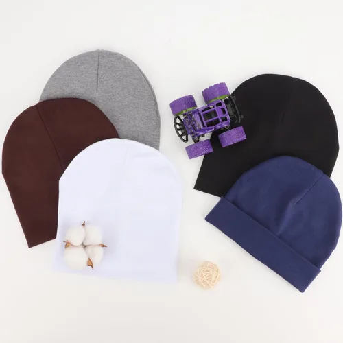 Miniatura 7 de DRESHOW BQUBO - Gorro de punto unisex para bebé, 8 unidades, suave, lindo gorro de punto