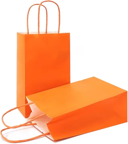 Miniatura 19 de AZOWA Bolsas de regalo de papel kraft negro con asas (negro, 12 piezas, 5 x 3.1 x 8.2 pulgadas)