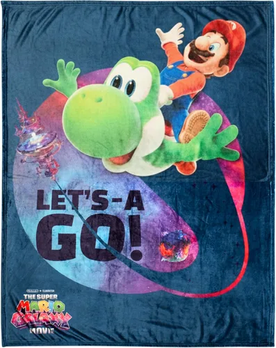 Miniatura 9 de Franco Nintendo Super Mario Gaming - Ropa de cama para niños, manta súper suave de micro raschel, 46 x 60 pulgadas, (producto oficial con licencia)