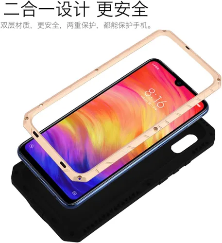 Miniatura 5 de DAYJOY Funda de aluminio compatible con Xiaomi Redmi Note 7/7 Pro, material de metal de alta calidad + silicona, a prueba de golpes, a prueba