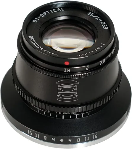 Miniatura 2 de TTArtisan 1.378 in F1.4 APS-C Formato Gran Apertura Manual Foco Lente Fija Para Olympus/Panasonic Mrcro Cuatro Tercera M4/3 Montaje Cámaras Negro