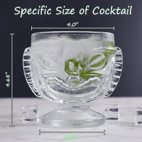 Miniatura 2 de Vasos Tiki seductores de 17 onzas y más, esenciales de barra premium, tazas y estatuas Tiki descubiertas. Eleva tu experiencia de bar con elegantes
