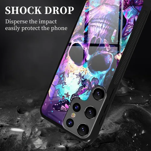 Miniatura 6 de Funda para Samsung Galaxy S22 Ultra Phone Grip con soporte expandible Soporte Soporte Kickstand, TPU suave a prueba de golpes Anti-arañazos Tapa