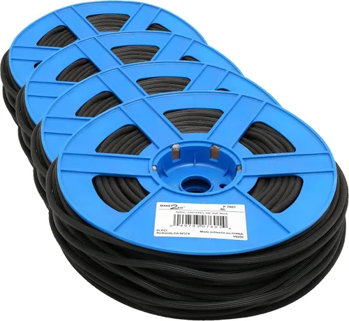 Miniatura 6 de Prime-Line P 7551 - Estriado de vinilo para retenedor de pantalla, 0.12 pulgadas, redondo, negro, 250 pies (1 rollo)