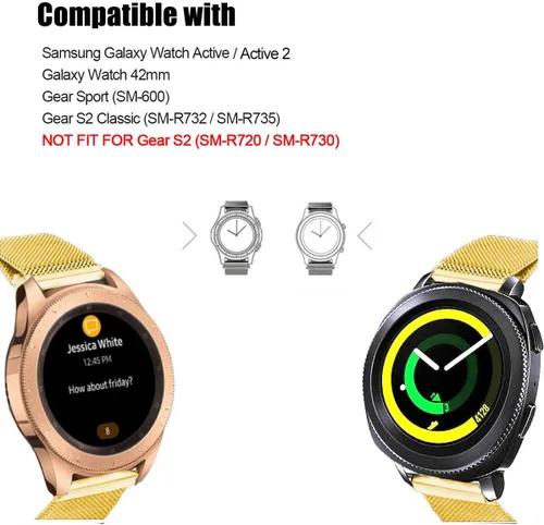 Miniatura 5 de Correa compatible con Samsung Galaxy Watch 6/6 Classic/Galaxy Watch 5/5 Pro / 4/4 Classic / 3 de 1.614 pulgadas, correa de repuesto de malla