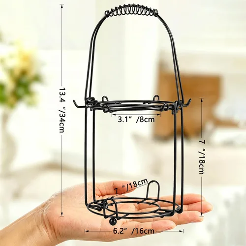 Miniatura 2 de YY YEARCHY Soporte para tazas de café, soporte para tazas de espresso, estante de secado de tazas, soporte escurridor de tazas de metal, organizador