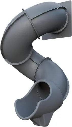 Tobogán Turbo Twister de 7 pies para juegos – Aventura de giro, paseo suave y seguro | TUSK Strong℠ (gris)