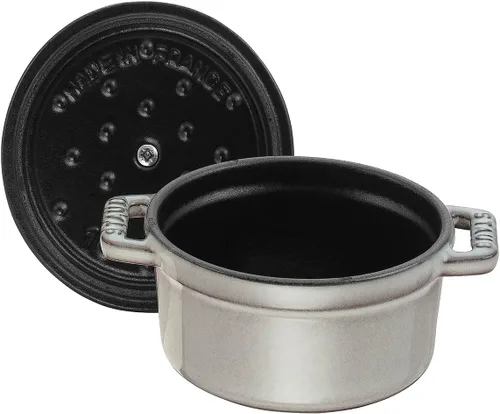 Miniatura 2 de staub La Cocotte Redondo 40500-106 Mini Pico Cocotte Redondo Gris 40500-106 - Maceta esmaltada a dos manos
