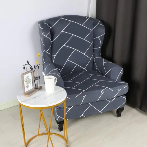 Miniatura 2 de IMYOGI Fundas de sofá de alta elasticidad con respaldo de ala, funda de sofá con brazos, funda elástica suave y elástica de 1 pieza, protector