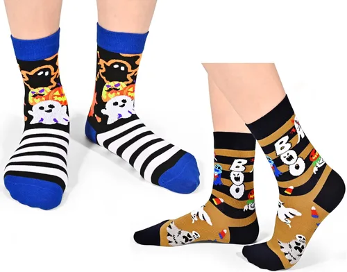 Miniatura 4 de Dsia Zamur Calcetines para niños y niñas, paquete de 4 a 6 unidades + caja de regalo, novedosos calcetines de pantorrilla coloridos para niños de 2