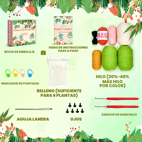 Miniatura 3 de MAGIMUSE Kit de ganchillo para principiantes, kits de inicio de ganchillo para adultos, kits de ganchillo para tejer manualidades Amigurumi