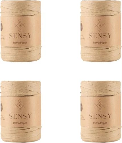 Miniatura 24 de Sensy Premium - Papel de rafia, 438 yardas, cinta de papel (verde)