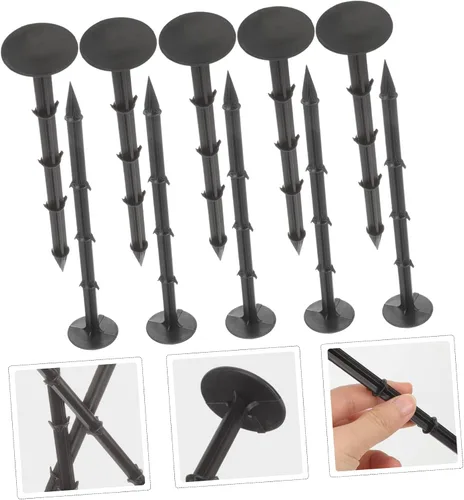 Miniatura 7 de YARNOW 60 piezas de clavos moldeadores de árboles de tachuelas para jardín, tienda de campaña, estacas de césped, estacas de suelo, estacas