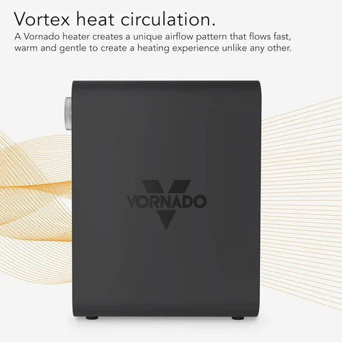 Miniatura 4 de Vornado VMH300 - Calentador de metal para toda la habitación con 2 ajustes de calor y termostato ajustable, gris tormenta