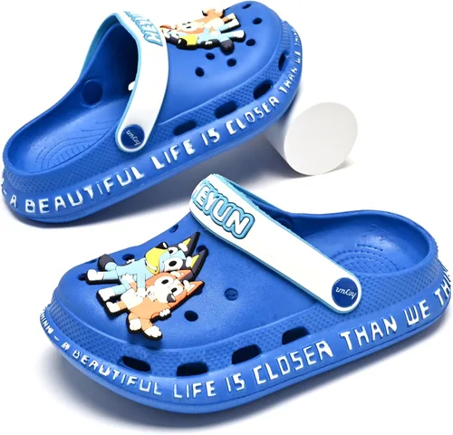 Miniatura 2 de iyhcquv Zuecos unisex para niños y niñas, zuecos de jardín, zapatos de playa para niños, sandalias para interiores y exteriores