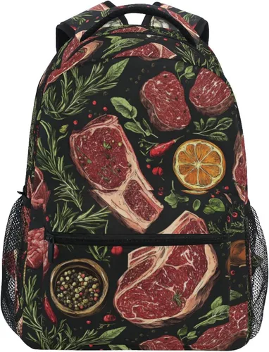 Miniatura 18 de Fisyme Mochila para computadora portátil con estampado de cebra rosa, mochila para libros, viajes informales, senderismo, computadoras portátiles
