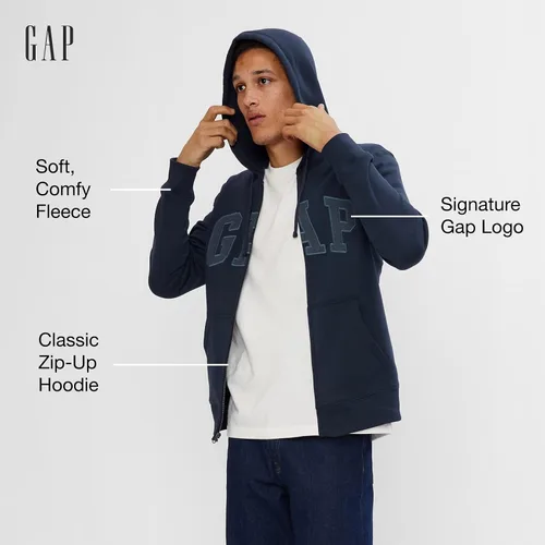 Miniatura 2 de GAP Sudadera con capucha y cremallera completa para hombre