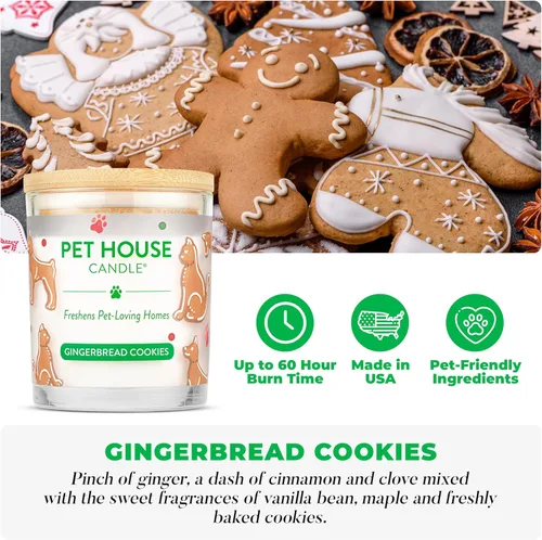 Miniatura 2 de One Fur All, Pet House - Vela 100 % cera de soja, eliminador de olores de mascotas para el hogar, velas aromáticas, no tóxicas y ecológicas