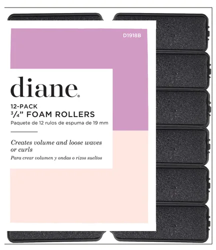 Miniatura 7 de Diane Rodillos de espuma, Negro, 1.25", 8/bolsa