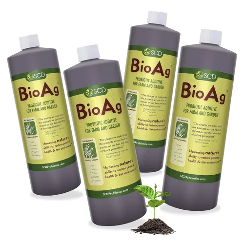 Miniatura 8 de SCD BioAg - Microbios orgánicos de suelo de granja y jardín, iniciador de compost con 12 cepas probióticas, súper concentrado vivo