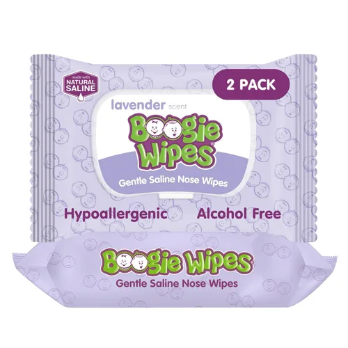 Miniatura 7 de Boogie Toallitas suaves para la nariz con solución salina, 45 unidades, aroma a lavanda, hipoalergénicas y sin alcohol, alivio de alergias, hechas