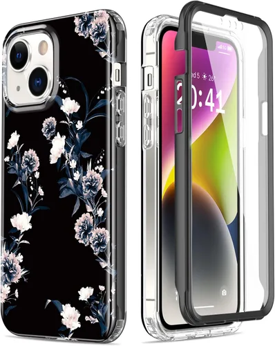 Miniatura 24 de Esdot Funda para iPhone 14 con Protector de Pantalla Integrado, Funda Resistente de Grado Militar con Diseños de Moda para Mujeres y Niñas, Funda