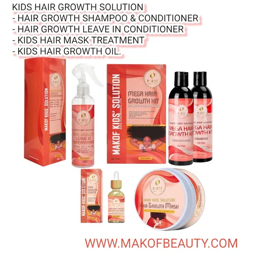 Miniatura 3 de MAKOF BEAUTY MASCARILLA DE CRECIMIENTO DEL CABELLO PARA NIÑOS, Con aceite de ricino y aceite de coco, hidrata, promueve el crecimiento del cabello