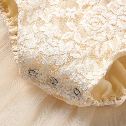 Miniatura 89 de Traje de bebé niña primer cumpleaños traje de encaje tul mameluco princesa tutú vestido de un año cumpleaños pastel Smash fotografía ropa