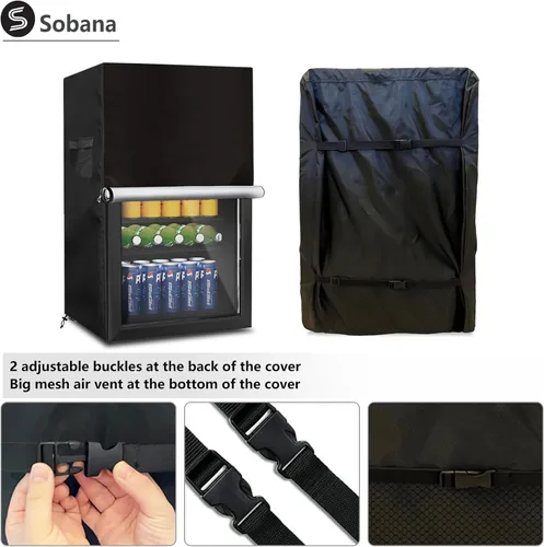 Miniatura 4 de Cubierta para refrigerador y enfriador de bebidas para la mayoría de minineveras de cerveza o vino de 3.2 pies cúbicos, impermeable, a prueba