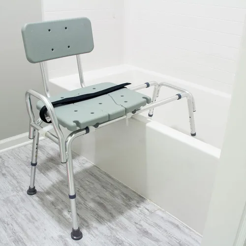 Miniatura 6 de DMI Banco de transferencia de bañera y silla de ducha con cuerpo de aluminio antideslizante, elegible para FSA, altura del asiento ajustable