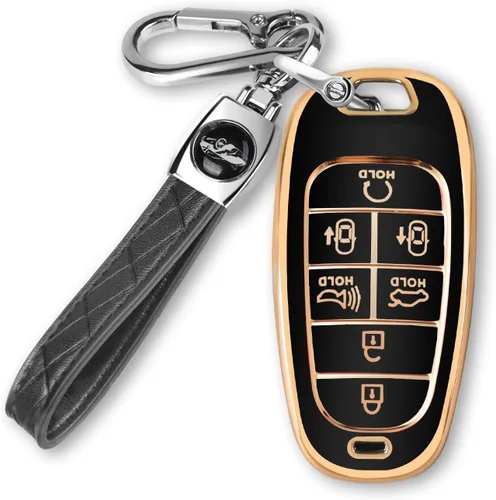 Miniatura 11 de MILD EAST Funda protectora para llavero Hyundai Sonata Santa Fe Tucson TPU para 7 botones 2023 2022 2021 2020 A:Verde