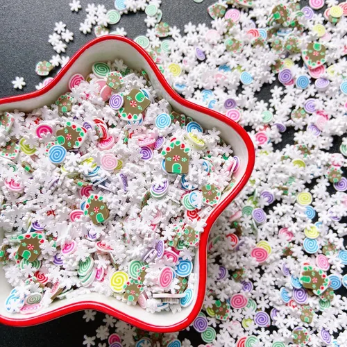Miniatura 2 de EHOPE Chispitas falsas Chispitas falsas de Navidad Chispitas falsas de caramelo Chispitas de arcilla Chispitas de polímero Rebanadas de arcilla