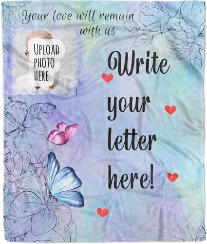 Miniatura 14 de Manta personalizada con foto de condolencias en memoria de un ser querido, regalo de recuerdo para la abuela perdida, manta conmemorativa Manta